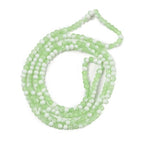 KISSITTY 50pcs Matte Beads Gradient Color Glass Frosted Crystal 6mm Rondelle Pale Green Bead Center Drilled Loose Craft Beads for Jewelry Making Earring Bracelet Necklace DIY Crafts - color: Pale Green