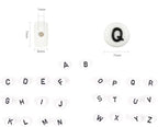 300Pcs Letter Beads M 4X7mm White Alphabet Beads Acrylic Round Shape Loose Beads for Name Bracelets Necklaces Key Chains DIY Jewelry Making (M) - color: Black, size: M