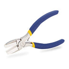 BENECREAT Double Nylon Jaw Pliers Flat Nose Pliers with Adhesive Jaws for DIY Jewelry Making Hobby Projects, Blue - color: Blue