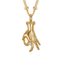 Fettero Dainty Gold Necklace for Women - 14K Gold Plated Hand Pendant Neckalces Gifts for Friends Hand Sign Language Trendy Charm Gesture Necklace Jewelry Gift - style: OK