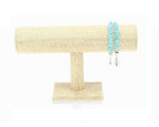 ChezMax Necklace Jewelry Display Jewelry Stand Hovering T-Bar Bracelet Holder for Home Organization - color: I-Linen