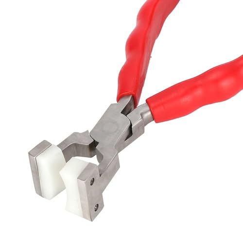 Nylon Jaw Pliers for Jewelry Making Non-Scratch C-Type Pliers with Anti-Slip Handle Round & Flat Nose Design for Wire Bending(Arc pliers) - style: Arc pliers