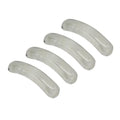 PATIKIL 4 Pcs Natural Stone, 36 x 10 mm Natural Curved Clear Quartz Stone Crystal Handmade Jade Flat Beads for DIY Crafting, Gray Flash - color: Gray Flash