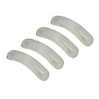 PATIKIL 4 Pcs Natural Stone, 36 x 10 mm Natural Curved Clear Quartz Stone Crystal Handmade Jade Flat Beads for DIY Crafting, Gray Flash - color: Gray Flash