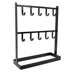 LXZ 1 PC Tabletop Hook Rack – Jewelry Stand Holder – Black Hangers for Necklaces Keys Brace laces Ear Rings - color: Black