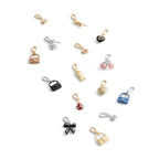 COACH Women's Collectible Signature Jewelry Charm - color: Cherry Pink/Rhodium