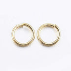 HDSupplies 100 Pieces - 304 Gold Tone Stainless Steel Jump Rings - 9mm - 15 Gauge (1.5mm Thickness) - color: Gold Tone Stainless Steel, size: 9mm / 1.5mm Thick / 15 Gauge