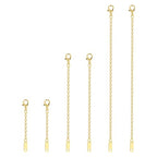 6pcs Necklace Extenders for Women, 2" 4" 6" Jewelry Chain Extension Set Hypoallergenic Bracelet Chain Extenders Extension Chains for Jewelry Making Necklace Bracelet Anklet(Gold)