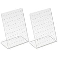 2Pcs Earrings Stand Display, 72 Holes Acrylic Earring Holder Organizer, Ear Studs Jewelry Storage Display, Rack Showcase Earrings Display, Stand Earring Storage