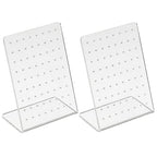 2Pcs Earrings Stand Display, 72 Holes Acrylic Earring Holder Organizer, Ear Studs Jewelry Storage Display, Rack Showcase Earrings Display, Stand Earring Storage