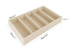 Luxurious 5 Grid Beige Velvet Eyewear Storage Sunglasses Jewelry Tray Organizer Soft Protection Drawer Divider Store Display - color: B5