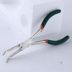 SPEEDWOX Mini Long Nose Pliers with Smooth Jaw, Bent Long Reach Needle Nose Pliers for Jewelry Making, Bending Wire and Small Object Gripping - style: Bent Long Nose Pliers Smooth Jaws