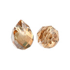 100pcs Goldenrod Glass Teardrop Beads Charms Water Drop Faceted AB Color Plated Beads Top Drilled Sparkly Prisms Chandelier Dangle Charms for DIY Earrings Necklace Bracelet Jewelry Craft 10.5x8mm - color: Goldenrod