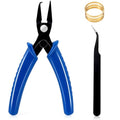 URSKYTOUS Split Ring Pliers Jewelry Making Tools Jump Ring Opener Tool Keychain Pliers for Opening Split Rings Jump Rings Jewelry Plier for Bracelet Fishing Beading DIY Craft Jewelry Making Supplies - color: Rh Blue