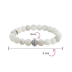 Bling Jewelry Natural Multi Color Semi Precious Gemstone Round Bead 8MM Strand Stackable Stretch Bracelet For Women Men Teen Unisex - color: Crazy Lace Agate