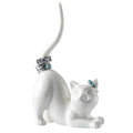 PUDDING CABIN Cat Mom Gift for Women, Cat Ring Holder Wedding Ring Stand Lover Gift For Women Friends Birthday Christmas Valentines Gift, Figurine Room Decor - style: Kitty