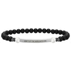 INSYOHO Dont Let the Hard Days Win Bracelet – Inspirational Healing Crystal Bracelet for Women & Men, Agate & Amethyst Beaded Adjustable, Motivational Gift for Stress Relief & Positivity - color: Frosted