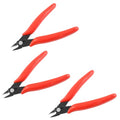 Bivethoi 3pcs Micro Wire Cutters Flush Cut Snips, Small Diagonal Cutters 3D Printer Filament Pliers Tool, Mini Tiny Nippers Zip Tie Cutters for Jewelry Making Model (5 Inch, Red) - color: Red