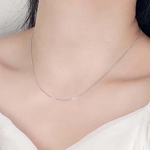 Dankadi Italian 925 Sterling Silver Necklace For Women 0.9mm Box Chain 1.3mm Rolo Chain O-Chain Lobster Claw Clasp - Pendant Chain - 16 "18" 20 "22" 24 "26" Jewelry Gift - color: Box Chain, size: 24 inches