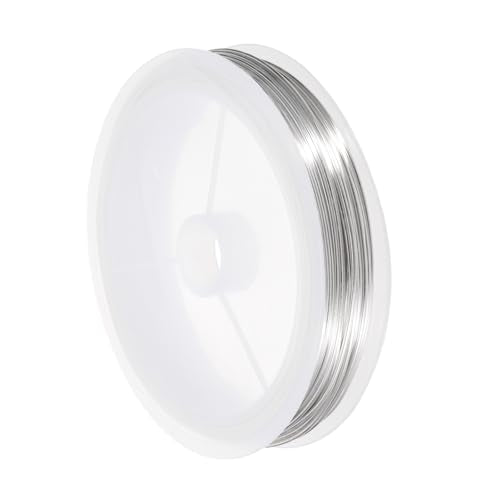 MECCANIXITY 20 Gauge Copper Wire for Jewelry Making Tarnish Resistant Beading Wire for Jewelry Making Crafts Supplies, White, 46FT - color: White, size: 20 Gaugex46FT