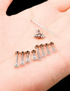 Medusa Lip Piercing Jewelry Stainless Steel 16G Nose Stud Labret Jewelry Monroe Lip Rings Different Size Tragus Nail Conch Cartilage Helix Earring Stud Bar Length 6mm 8mm 10mm 12mm - color: 16G internal thread Flat Back Stud Piercing Silver