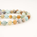 GAVU Hand-knotted Men's Beaded Necklace, Crystal Necklace for Men - color: Amazonite, size: 24"