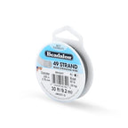 Beadalon 49 Strand Stainless Steel Bead Stringing Wire, .030 in / 0.76 mm, Bright, 30 ft / 9.2 m - color: Bright, style: .030 in / 0.76 mm, 30 ft / 9.2 m