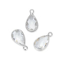 Adabele Grade A Birthstone Pendant Drop 11mm 14mm 16mm Sterling Silver Plated For Personalized Earrings Bracelet Necklace Anklet Pendant Keychain Craft Jewelry Making - color: April (diamond clear), size: 16mm Long - 10pcs