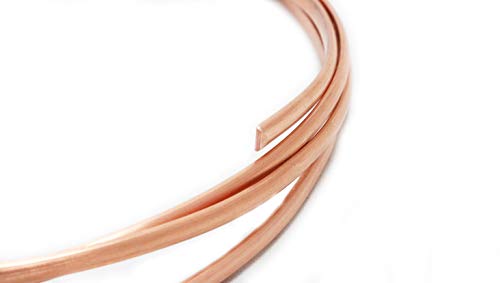 6 Gauge, 99.9% Pure Copper Wire (Half Round) Dead Soft CDA #110 Made in USA - 5FT by CRAFT WIRE - size: 6 Gauge, style: 5 Feet