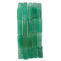 BEADIA Natural Green Aventurine Tube Beads 13x4mm 30pcs Rectangle Loose Semi Gemstone Beads for Jewelry Making Design - color: Green Aventurine Rectangle