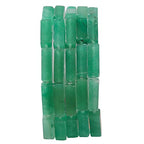 BEADIA Natural Green Aventurine Tube Beads 13x4mm 30pcs Rectangle Loose Semi Gemstone Beads for Jewelry Making Design - color: Green Aventurine Rectangle
