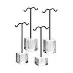 MOOCA Enhance Your Jewelry Presentation with the 4 Pcs Set Acrylic Earring Display Stand - Perfect Showcase for Earrings, Countertop T Stand, and Stylish Jewelry Display, Black Color - color: Black