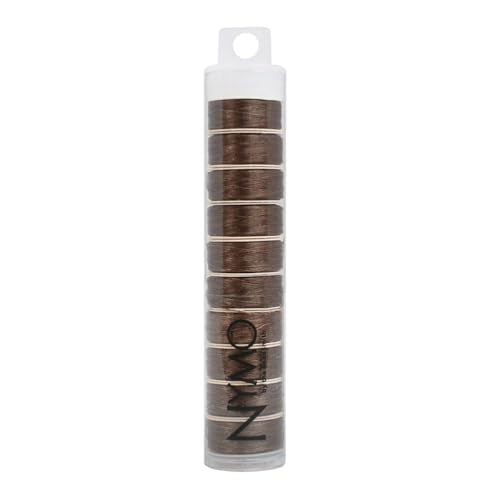 The Beadsmith Nymo Thread – 10-Pack Brown Color – Size D, .30mm Diameter, 64 Yard/58.5 Meter Spool – Made of Nylon – Bead Embroidery & Weaving, Off Loom & Loom Work and DIY Craft Projects - size: Size D, 64 Yards, style: Brown
