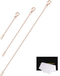 VANBARIS 925 Sterling Silver Necklace Extender Rose Gold Necklace Extender Rose Gold Chain Extenders for Necklaces 3 Piece Set (2, 3, 4 inch) - color: RoseGold, size: 2 3 4 inch