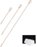 VANBARIS 925 Sterling Silver Necklace Extender Rose Gold Necklace Extender Rose Gold Chain Extenders for Necklaces 3 Piece Set (2, 3, 4 inch) - color: RoseGold, size: 2 3 4 inch