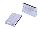 KONMAY 3 Sets Matte Silver Rectangle 30.0x3.0mm Glue-in Ends Flat Magnetic Jewelry Clasp