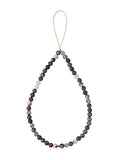 Semi-Precious Gem Stones Beaded Phone Charm Cell Phone Lanyard Wrist Strap Handmade Natural Gemstone Phone Chain string - color: Bloodstone