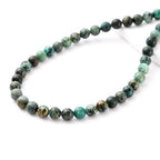 6mm 60pcs DIY Natural African Turquoise Stone Beads Round Healing Crystal Gemstone Loose Beads for Jewelry Making Handmade Bracelet Necklace - color: African Turquoise, size: 6mm