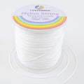 LUSTEMBER 0.8mm Nylon String, Strong Bracelet String, Durable Nylon Cord for Jewelry Making, Bracelets, Beading, Necklaces, Rattail Braiding, Kumihimo, Wind Chimes, Blinds and Handicrafts - size: White