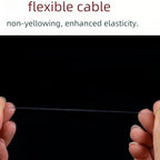 0.5mm Elastic String Cord,Sturdy Crystal Stretch String for Beading,Bracelets Jewelry Making,Necklaces,Fishing Rope and Crafts(328FT/Transparent White/S) - size: Small