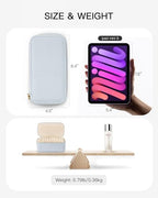 VLANDO Travel Jewelry Case Organizer,Small Jewelry Box with 12 Velvet Jewelry Storage Pockets,Christmas Gift Ideas for Bride Friends Women Girls-Baby Blue - color: 12PCS-Baby Blue