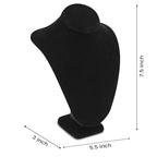 Novel Box Black Velvet Stand Jewelry Necklace Display 5.5x3x7.5 Inches - Freestanding Travel Necklace Holder Stand - Necklace Mannequin Organizer Stands - Necklace Displays Small - color: Black Velvet, size: Small