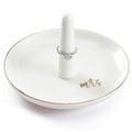 HOME SMILE Mrs Ring Holder Jewery Tray-Monogrammed Engagement Gifts for Friends,Birthday Mother's Day Christmas Gifts for Women,Ceramic White… - style: Mrs