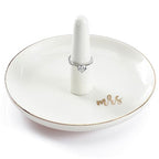 HOME SMILE Mrs Ring Holder Jewery Tray-Monogrammed Engagement Gifts for Friends,Birthday Mother's Day Christmas Gifts for Women,Ceramic White… - style: Mrs
