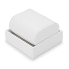 PU Leather Watch Stand Display Holder Organizer Jewelry Showcase (White) - size: 3.15" x 3.15" x 1.97"