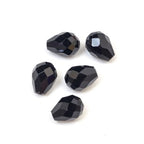 24pcs Adabele Austrian 8mm Faceted Teardrop Loose Crystal Beads Jet Black Compatible with 5500 Swarovski Crystals Preciosa SST-823 - color: Jet Black, size: 8mm x 6mm - 24pcs