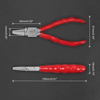 6 Inches Half Round Pliers Nylon Jaw Eyeglasses Frame Pliers Eyeglasses Repairing Plier Adjusting Eyeglass Arms Frame Pliers Optical Hand Tool with Screwdriver and Glasses Cloth - style: Half Round Plier
