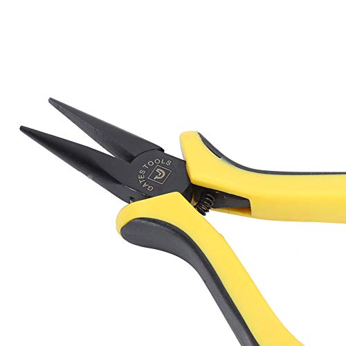 Professional Watch Repair Pliers Set, Precision Diagonal Flat and Pointed Nose Pliers with Wooden Storage Base for Watchmaking and Jewelry Repair