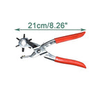 Revolving Punch Plier Kit,Leather Hole Punch Tool Set for Belts,Strap,Shoes,Fabric,Watch Bands,Straps, Dog Collars, Saddles,Belt or Craft Projects,Heavy Duty Rotary Puncher (Standard Hole Puncher) - color: Standard Hole Puncher