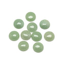 Fashewelry 50Pcs Natural Green Aventurine Cabochon Stone Half Round Beads 6mm Tiny Flat Back Gemstone Chakra Healing Crystal Cover Cabs for Jewelry Making - color: 8-Green Aventurine, size: 6x3~4mm